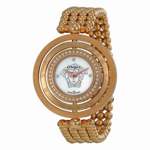 Versace Eon Lady Mother of Pearl Twirling Bezel Rose Gold Ion-plated Ladies Watch 80Q81SD497-S080