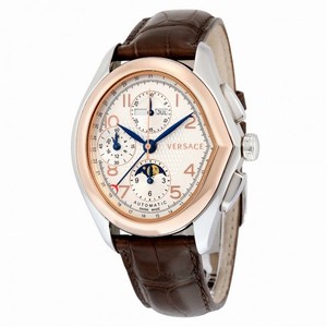 Versace Master White Dial Brown Crocodile Leather Men's Watch 20A99OD001 S497