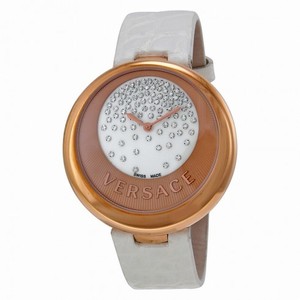 Versace Perpetuelle Rose and White Dial White Leather Ladies Watch 87Q80D98F-S001