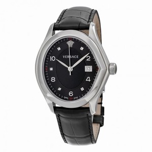 Versace V-Master Lady Black Dial Diamond Swiss Quartz Watch 20Q99SD008-S009