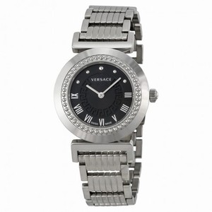 Versace Vanity Black Dial Stainless Steel Ladies Watch P5Q99D009S099
