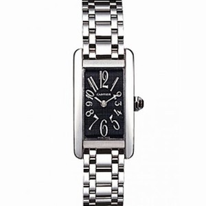 Cartier Tank Americaine 18kt White Gold Ladies Watch W26051L1