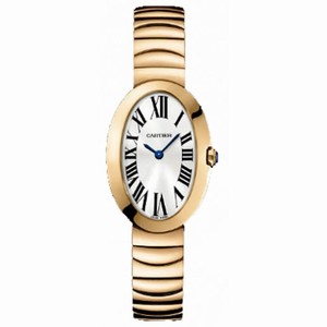 Cartier Baignoire Silver Dial 18 kt Rose Gold Ladies Watch W8000005
