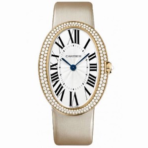 Cartier Baignoire Manual Wind Diamond Bezel 18 kt Rose Gold Ladies Watch WB520005