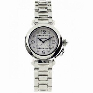 Cartier Pasha 18kt White Gold Diamond Ladies Watch WJ1111M9