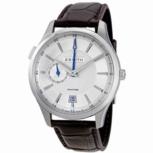 Zenith Captain Dual Time Silver Dial Automatic Men's Watch 03213068202C498