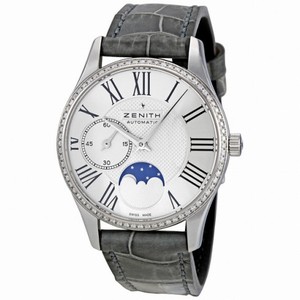 Zenith Elite Ultra Thin Moonphase Diamond Automatic Ladies Watch 16231069202C706