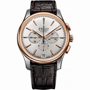 Zenith Captain Chronograph Silver Dial Brown Leather Men's Watch 51.2112.400/01.C498