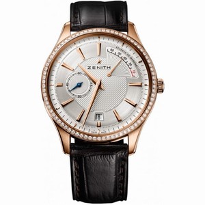 Zenith Captain Power Reserve Silver Dial Black Leather Men's Watch 22.2120.685/02.C498