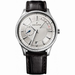 Zenith Captain Power Reserve Silver Dial Brown Leather Men's Watch 16.2120.685/02.C498