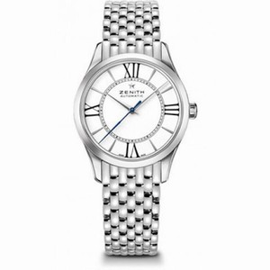 Zenith Captain Ultra Thin White Dial Stainless Steel Ladies Watch 03231067938M2310