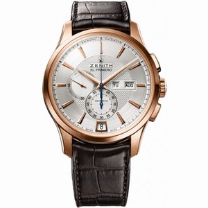 Zenith Captain Winsor Chronograph Silver Dial Brown Leather Men's Watch 18.2070.4054/02.C711