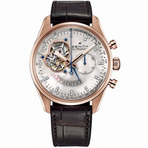 Zenith Chronomaster Open Power Reserve Mother Of Pearl Dial Brown Leather Men's Watch 18.2080.4021/81.C713