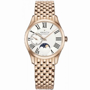Zenith Class Elite Moonphase Silver Dial Rose Gold Polished Ladies Watch 18.2310.692/02.M2310