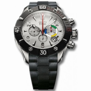Zenith Defy Classic Chronograph Silver Guilloche Black PVD Men's Watch 03.0526.4000.01.R642