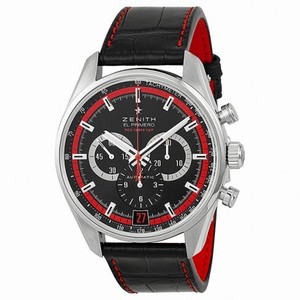 Zenith El Primero 36000 VPH Black Dial Black Leather Men's Watch 03.2043.400/25.C703