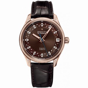 Zenith El Primero Espada Brown Diamond Dial Brown Leather Men's Watch 22.2170.4650/76.C713