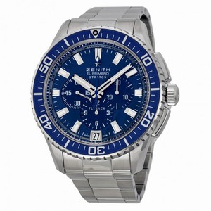 Zenith El Primero Stratos Flyback Automatic  Blue Dial Men's Watch 03206740551M2060