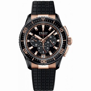 Zenith El Primero Stratos Flyback Black Dial Black Rubber Men's Watch 85.2060.405/23.R515