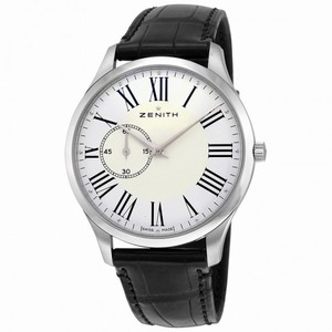 Zenith Elite Ultra Thin White Dial Black Leather Men's Watch 03201068111C493