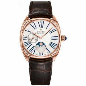 Zenith Heritage Star Moonphase Silver Dial Brown Leather Ladies Watch 22.1925.692/01.C725