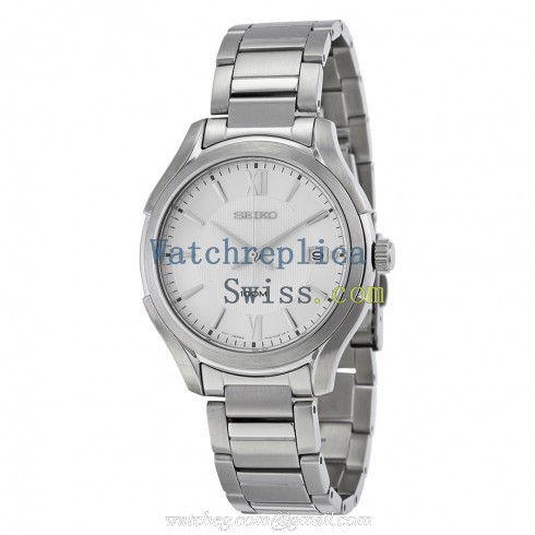 Seiko Silver Dial Stainless Steel Men's Watch SGEF67